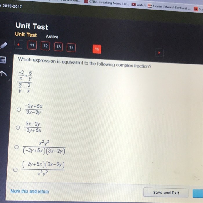 Which expression is equivalent to the following complex fraction