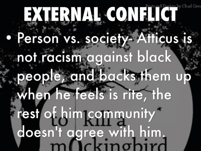 External conflict in to kill a mockingbird