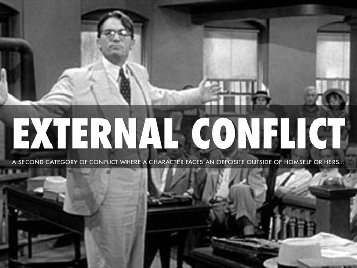 External conflict in to kill a mockingbird