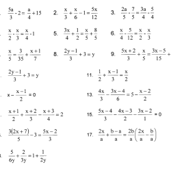 Solving linear equations and inequalities worksheet